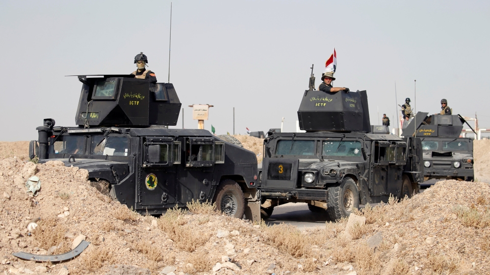 About 50,000 people were still stuck in the centre of the city of Fallujah on Sunday [Reuters]