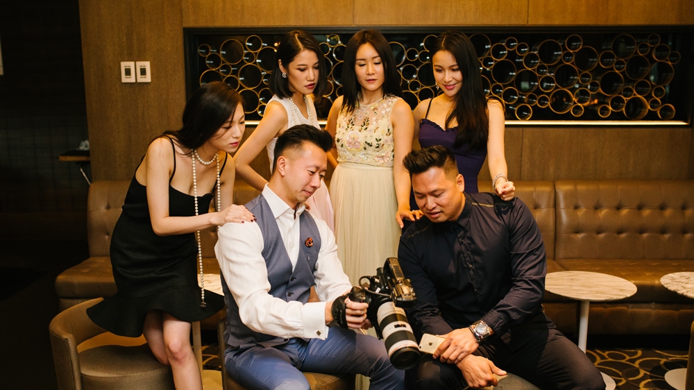 The show's creator, Vancouver-born Chinese-Canadian Kevin K Li, left, and Desmond, right [Steve Chao/Al Jazeera]