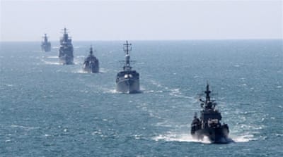 Bulgarian and NATO navy ships take part in a Bulgarian-NATO military navy exercise in the Black sea, east of the Bulgarian capital of Sofia [Getty]