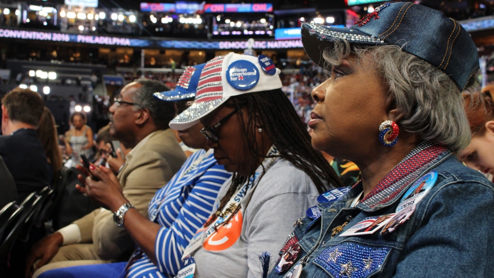 Delegate to the Democratic Party Convention in Philadelphia[Anar Virji/Al Jazeera]