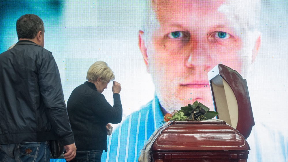 Mourning ceremony for killed journalist Pavel Sheremet in Kiev