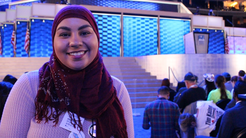 Delegate to the Democratic Party Convention in Philadelphia [Anar Virji/Al Jazeera]