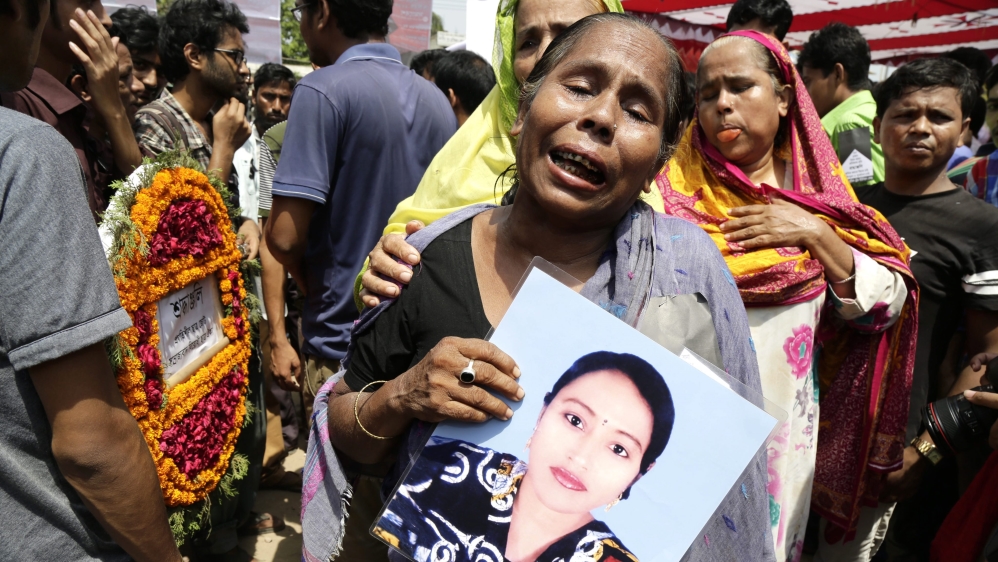 Families of the victims mark the third anniversary of the Rana Plaza building collapse