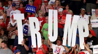 Supporters of the 2016 US Republican presidential nominee Donald Trump [EPA]