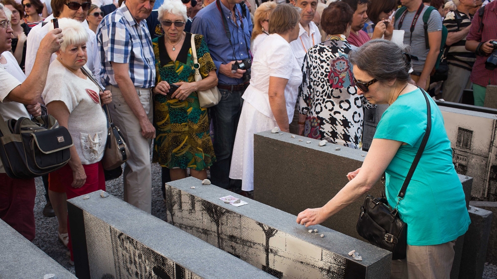 Activists and local officials hope the Golden Rose memorial space will prompt visitors to reflect on what's missing [ Dan Peleschuk/ Al Jazeera]