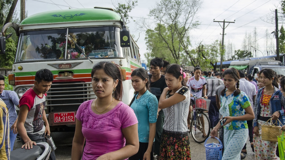Unions were legalised in Myanmar in 2012, yet the majority of factory workers are still not unionised [Charles Turner/Al Jazeera]