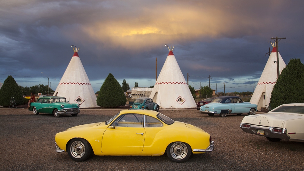 Classic cars from Parked outside Wigwams in Holbrook, Arizona [Gabriela Campos/Al Jazeera]