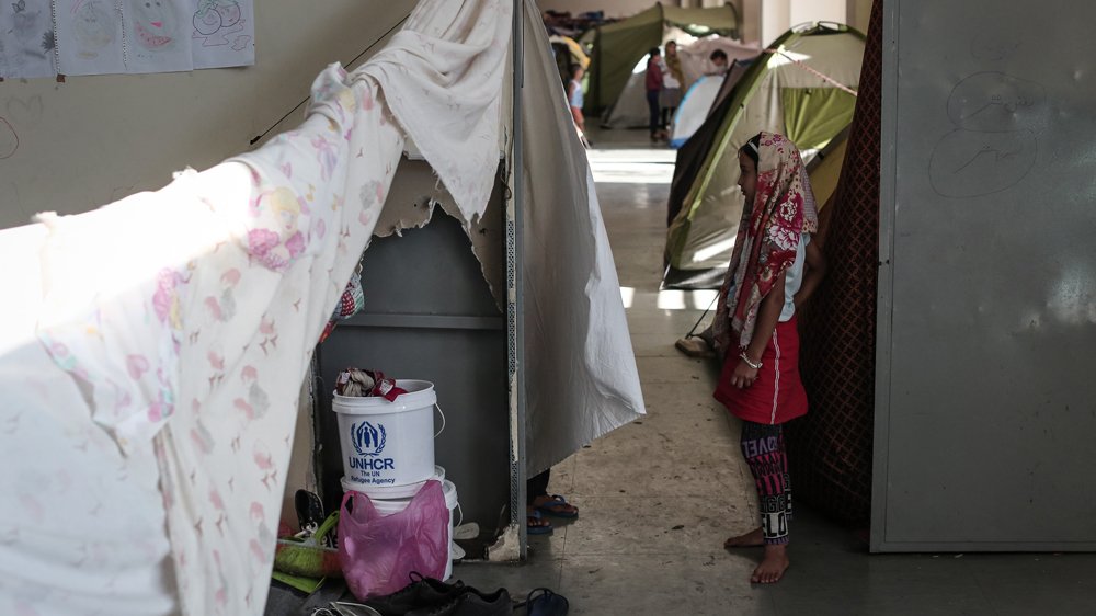 Most refugees at the dilapidated Elliniko camp say they want to move on to other countries [Dylan Collins/Al Jazeera]