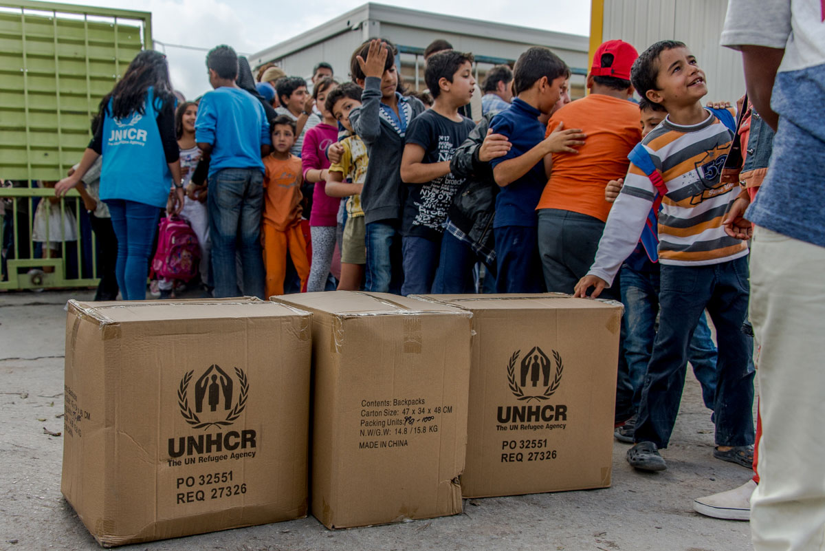 The school bell rings for refugee children in Greece/Please Do Not Use