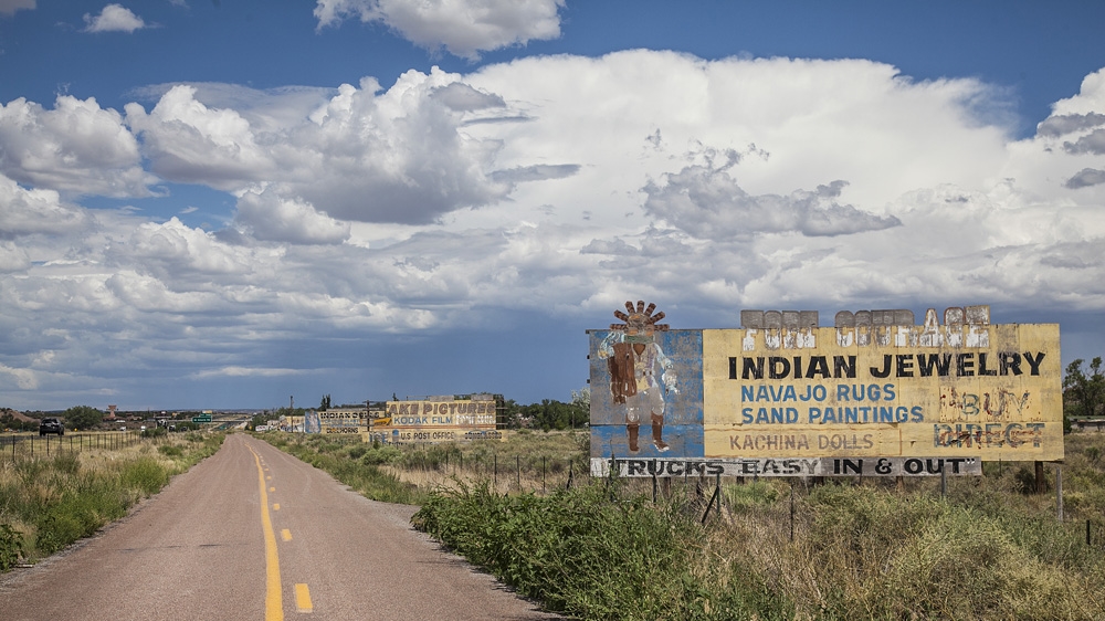 Old billboards line the historic Route 66 [Gabriela Campos/Al Jazeera]