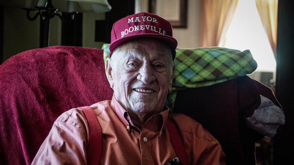 
Mayor Charles Long, 99, has held office uncontested for the past 58 years  [Shaghayegh Tajvidi/Al Jazeera]
