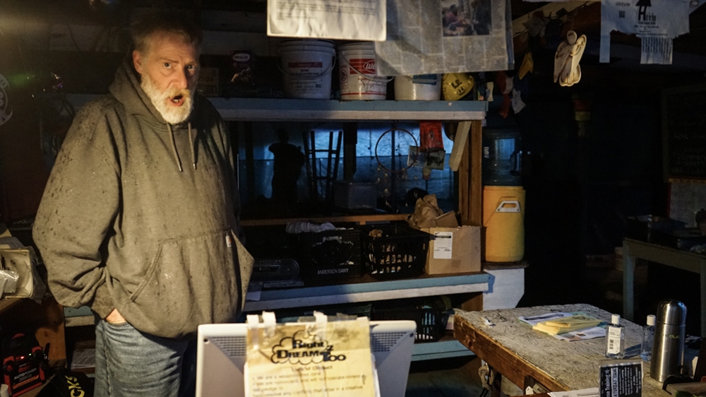 Mike Summers is 53 and first became homeless nearly three years ago after a series of personal tragedies   [Patrick Strickland/Al Jazeera]  