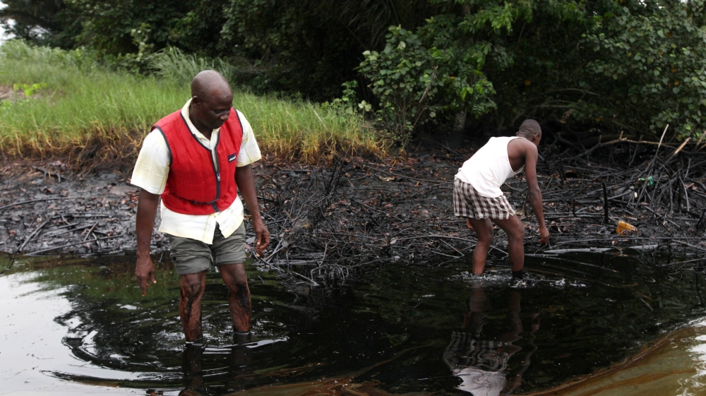Claimants brought their fight to Shell's home base because they say the Nigerian courts are too corrupt [Sunday Alamba/AP]