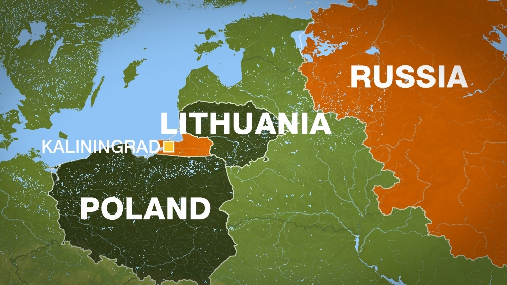 Map of Kaliningrad, Poland, Lithuania, Russia [Al Jazeera]