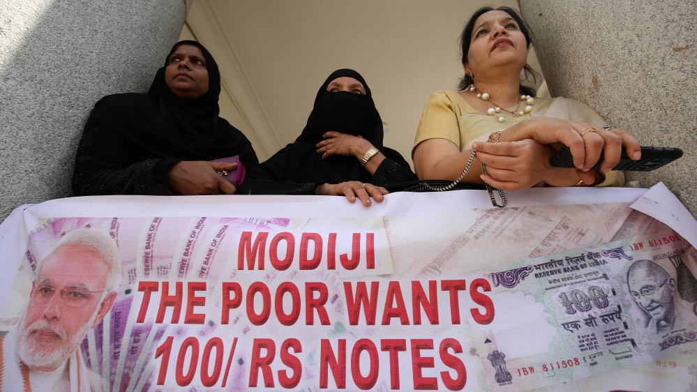 Opposition parties have protested against the decision to pull out 86 percent of currency in circulation [EPA]