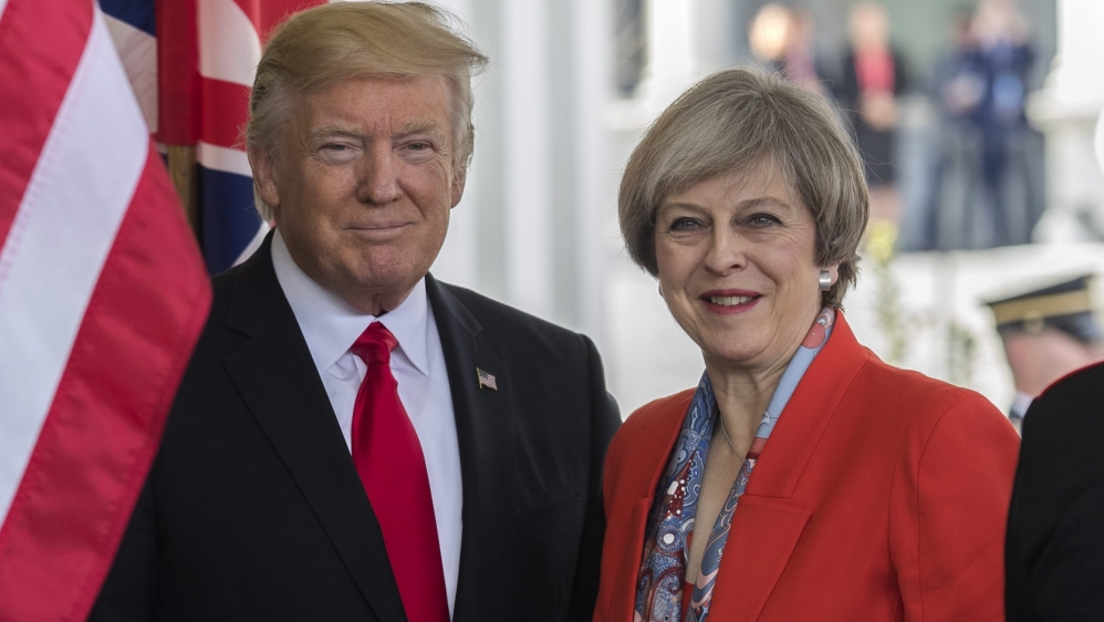 US President Donald J. Trump hosts British Prime Minister Theresa May at the White House
