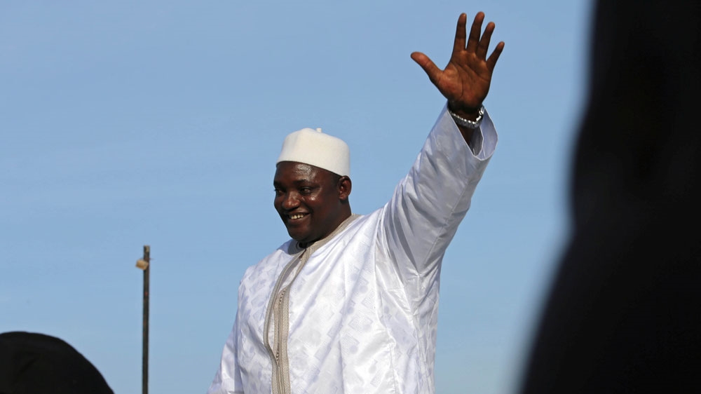 Barrow was inaugurated at the Gambian embassy in neighbouring Senegal [Afolabi Sotunde/Reuters]