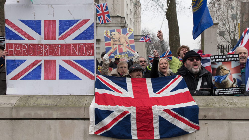 demonstration calling for the ''Brexit''