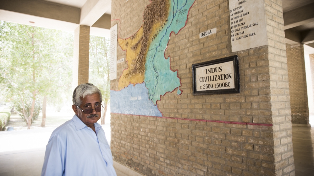 Life is not easy in the summer months for those who stay on site, including Zaheeruddin Shar, the chief curator [Faras Ghani/Al Jazeera]