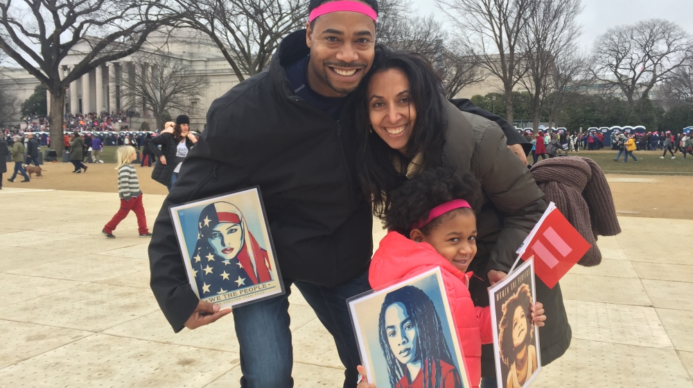 Rahimeh Andalibian from New York, right: