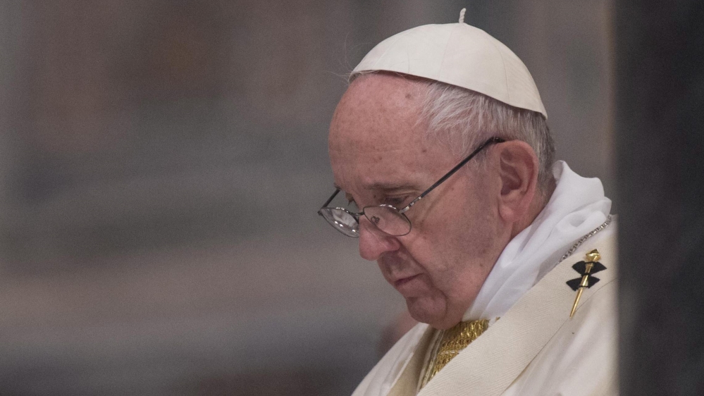 Pope Francis celebrates a Mass for the Dominicans