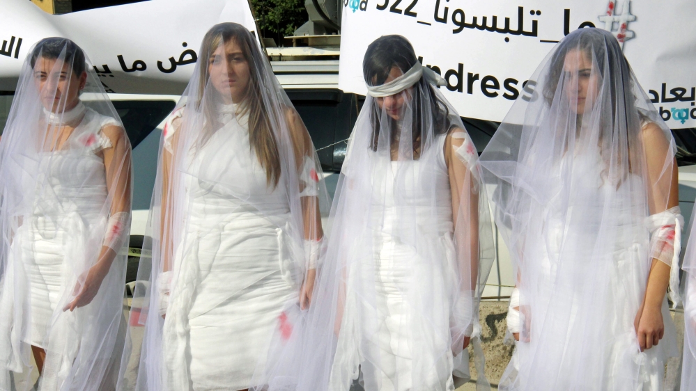 Protest against Rape law in Lebanon
