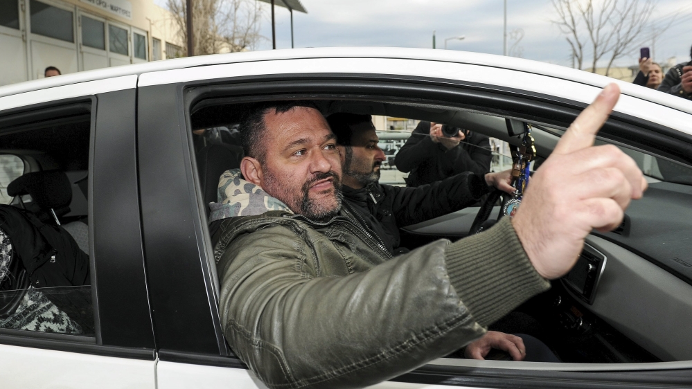 Greece''s far-right Golden Dawn party lawmaker Lagos leaves the Koridallos prison in Athens