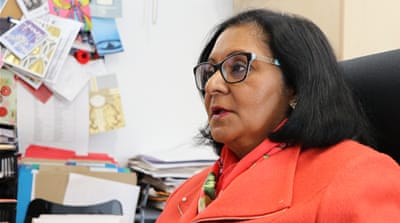 
Rita Chahal, executive director of MIIC said, 'In January alone we had 40 [refugees] and since October to [the] end of January, we had 118 [refugees]' [Geraldine Malone/Al Jazeera]
