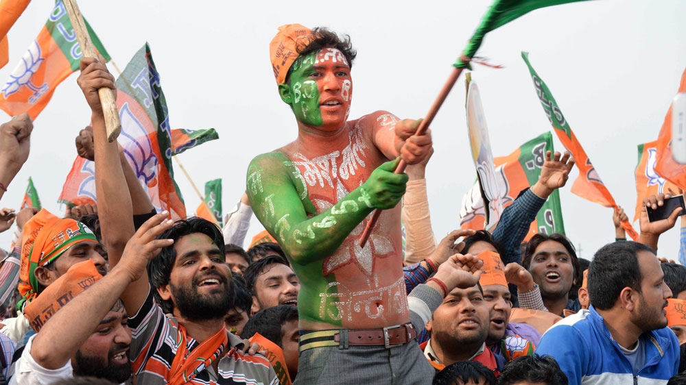 Modi's BJP polled 42 percent of the vote in Uttar Pradesh in the 2014 general election, winning 71 of 80 parliament seats [AFP]
