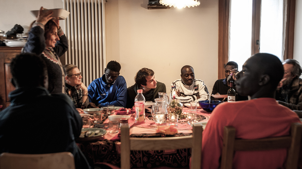 The family at Sunday lunch
