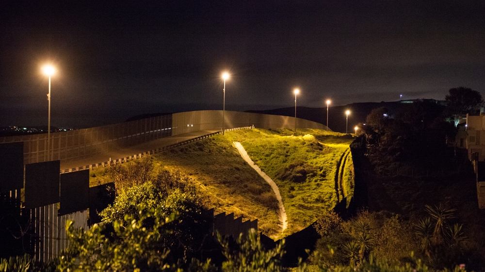 The double US-Mexico wall as seen from Playas de Tijuana in Mexico [Jessica Chou/Al Jazeera] 