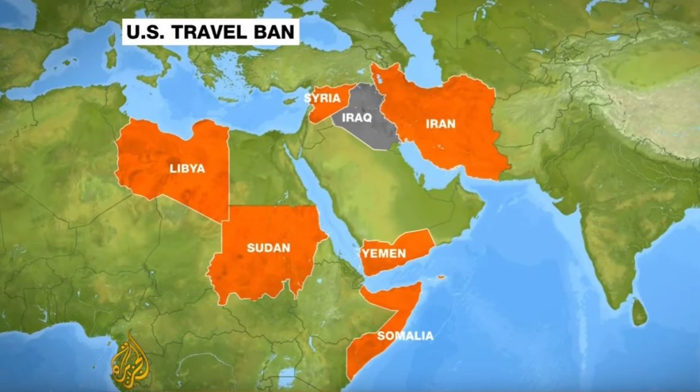 Travel ban map