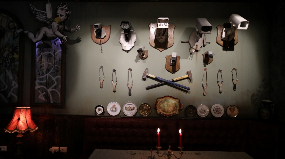 The hotel offers a warm welcome to people from all sides of the conflict and across the world, said Banksy [Reuters]