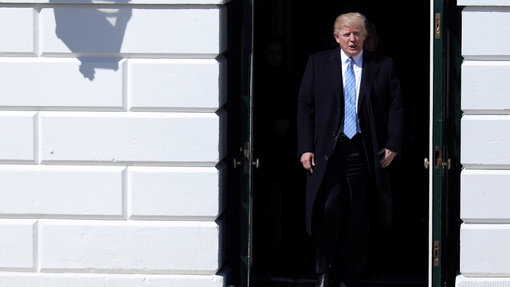 U.S. President Donald Trump welcomes truckers and CEOs to attend a meeting regarding healthcare at the White House in Washington, U.S.