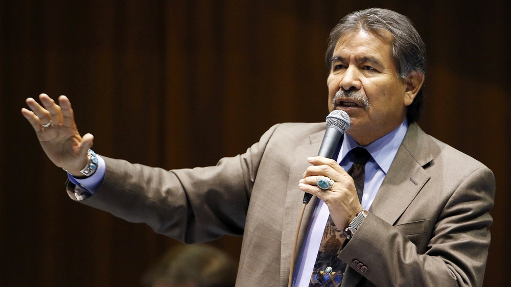 Albert Hale. a former Navajo president, says government institutions have been forced on Native Americans by 'the colonisers' [AP Photo/Ross D Franklin]