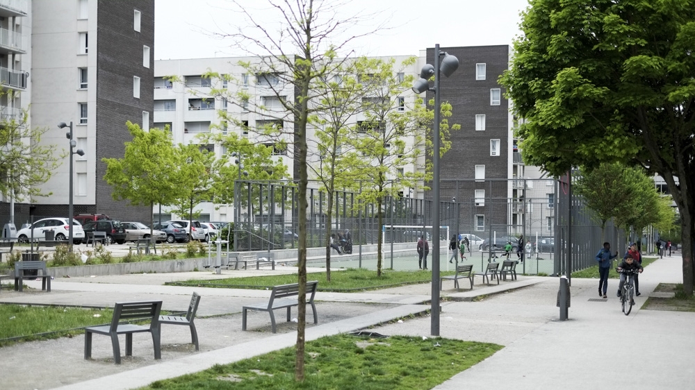 Aulnay-sous-Bois is a suburb on the outskirts of Paris where police frequently carry out stop-and-search operations on young people [Raymond Bobar/Al Jazeera]