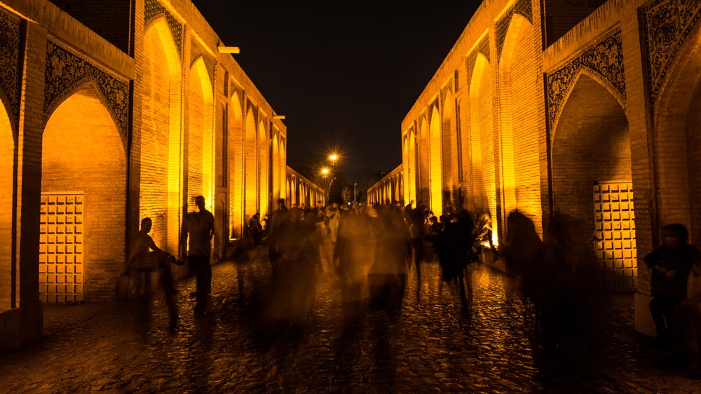 Among the most popular evening gathering spots in the city is the historic Allahverdi Khan Bridge [Wojtek Arciszewski/Al Jazeera]