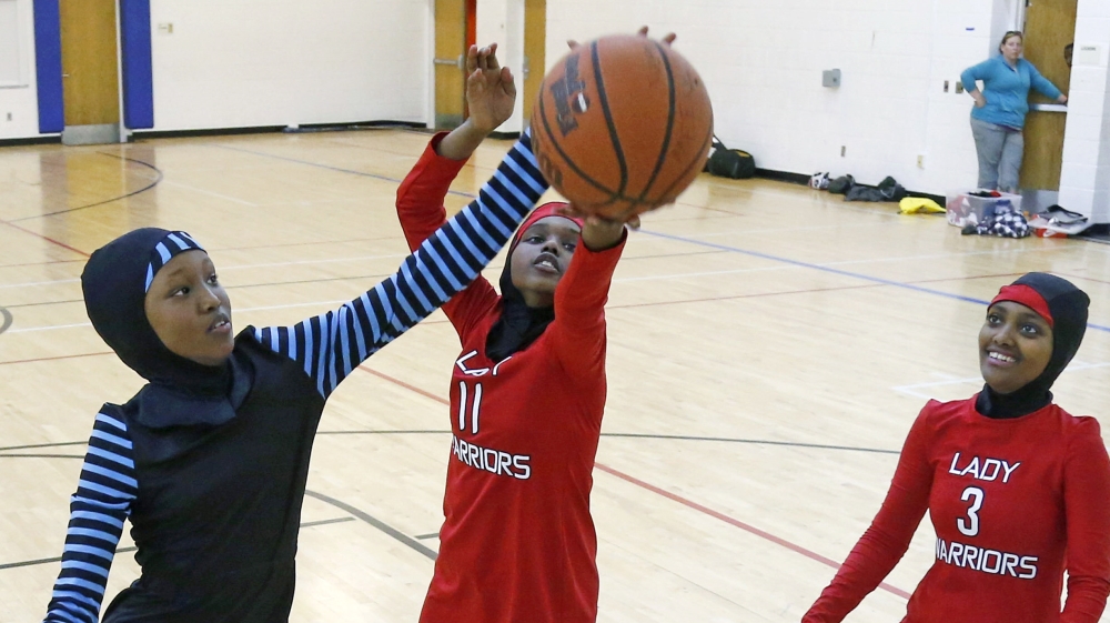 Qatar''s women''s basketball team leaves court after forfeiting their women''s basketball game against Mongolia at Hwaseong Sports Complex during 17th Asian Games in Incheon