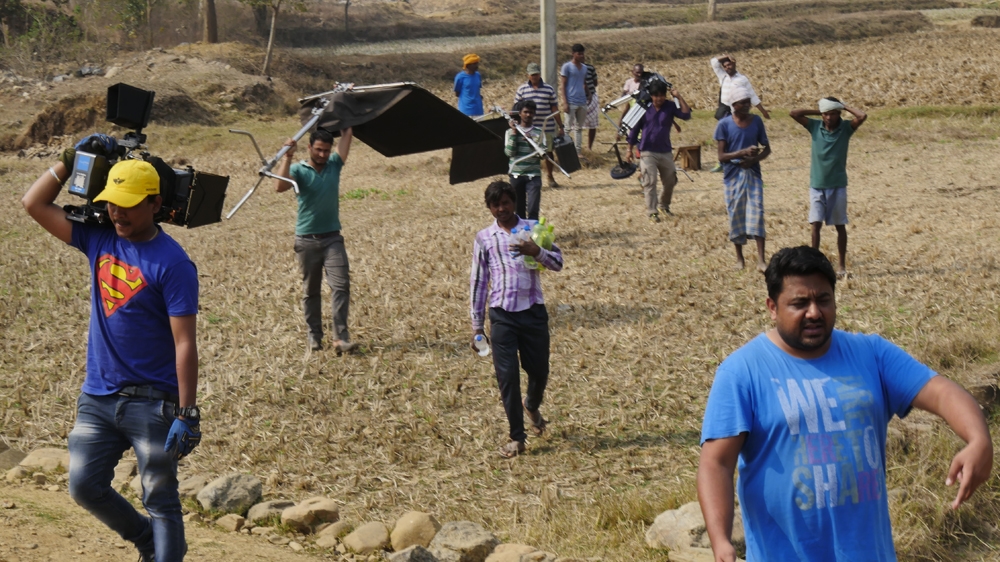 The typical Bollywood crew is often made up of well over 100 people on set. Nearly 200 cast, crew, and extras worked on Gaon [Al Jazeera]