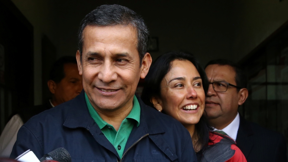 Pery ex-president Ollanto Humala and wife