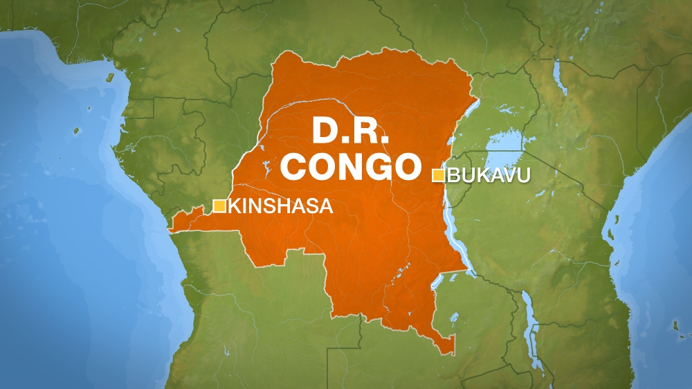 Map of Democratic Republic of Congo (DRC)