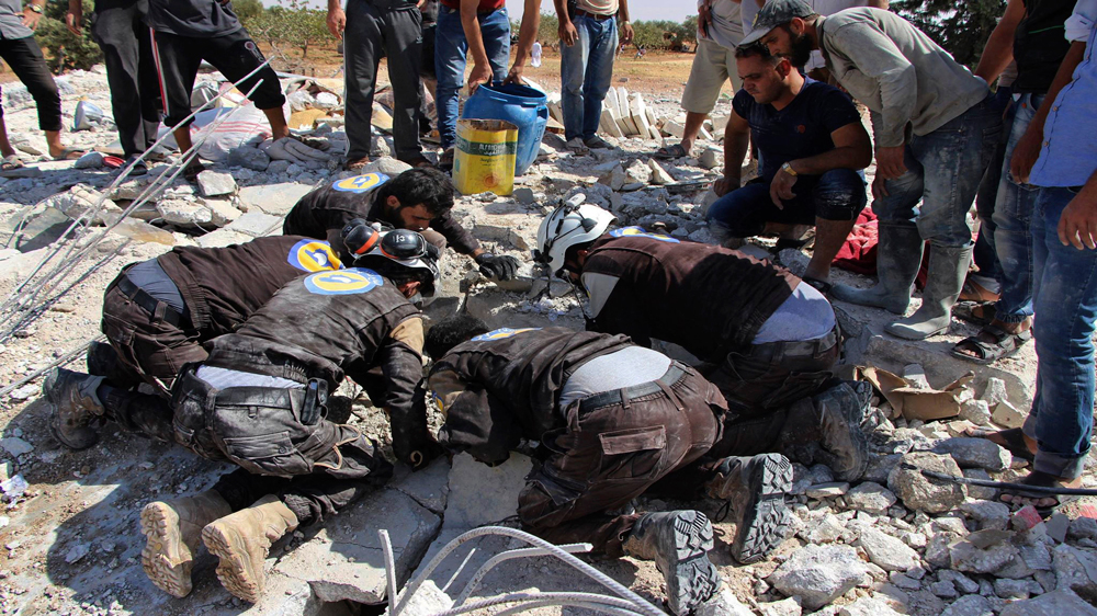 White Helmets in Idlib, Syria