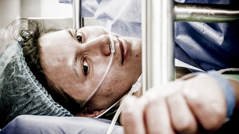 Yorly gave birth in Bogota. She moved to the Colombian capital four months after the peace deal was signed [Lali Houghton/Al Jazeera]