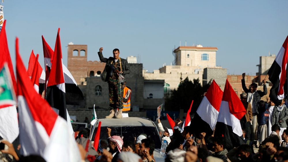Houthi celebration after Saleh''s killing YEMEN Reuters