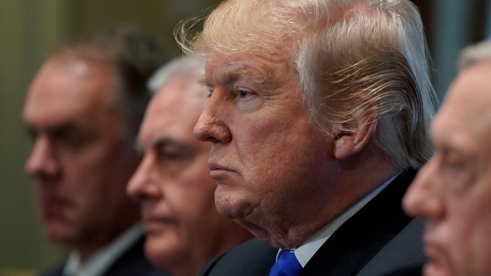 U.S. President Donald Trump holds a cabinet meeting at the White House in Washington