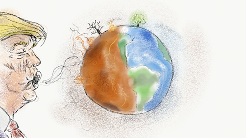 Trump one year illustration - Climate Change