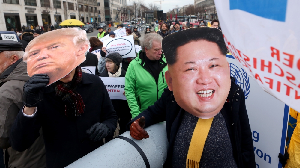 Activists Protest U.S.-North Korean Nuclear Tensions