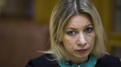 Zakharova called the UK accusations 'groundless' [Pavel Golovkin/AP]