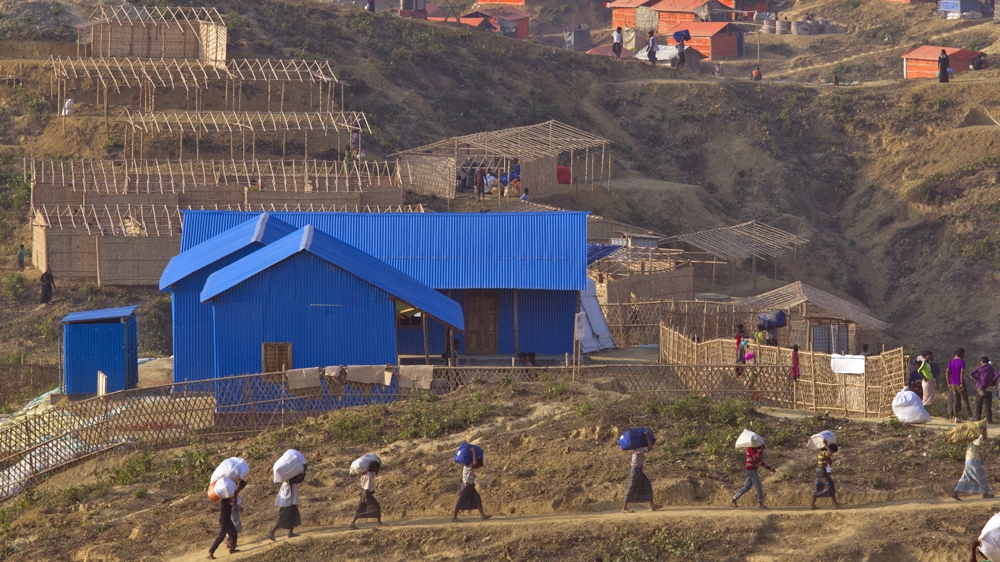 Thousands of Rohingya refugees live in a no-man's land between Myanmar and Bangladesh [File: AP]