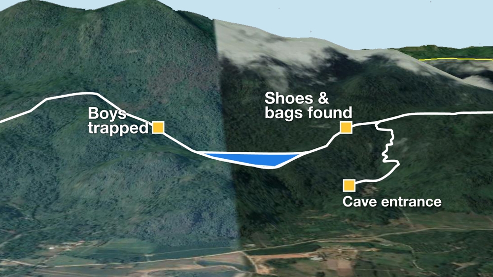 

Narrow corridors make the 10km Tham Luang cave system difficult to navigate [Al Jazeera]

Narrow corridors make the 10km Tham Luang cave system difficult to navigate [Al Jazeera]